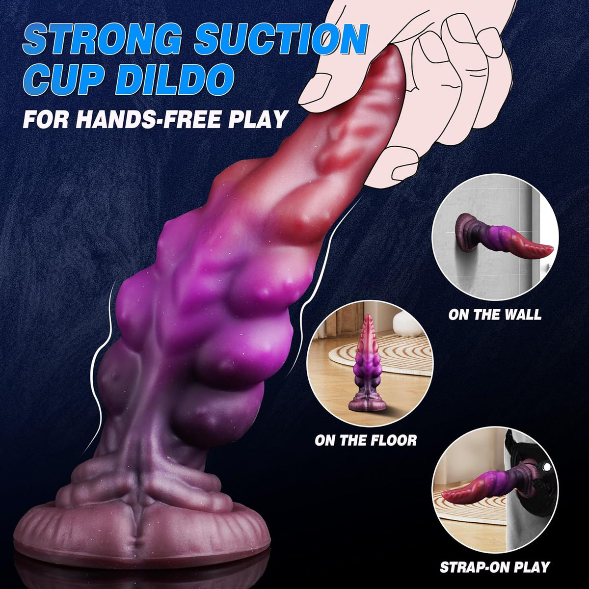 8 inch tapered head large butt plug