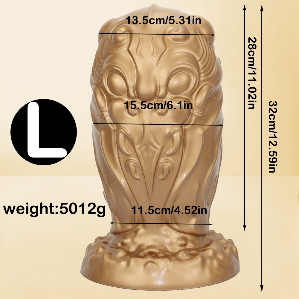 Silicone monster head super giant butt plug