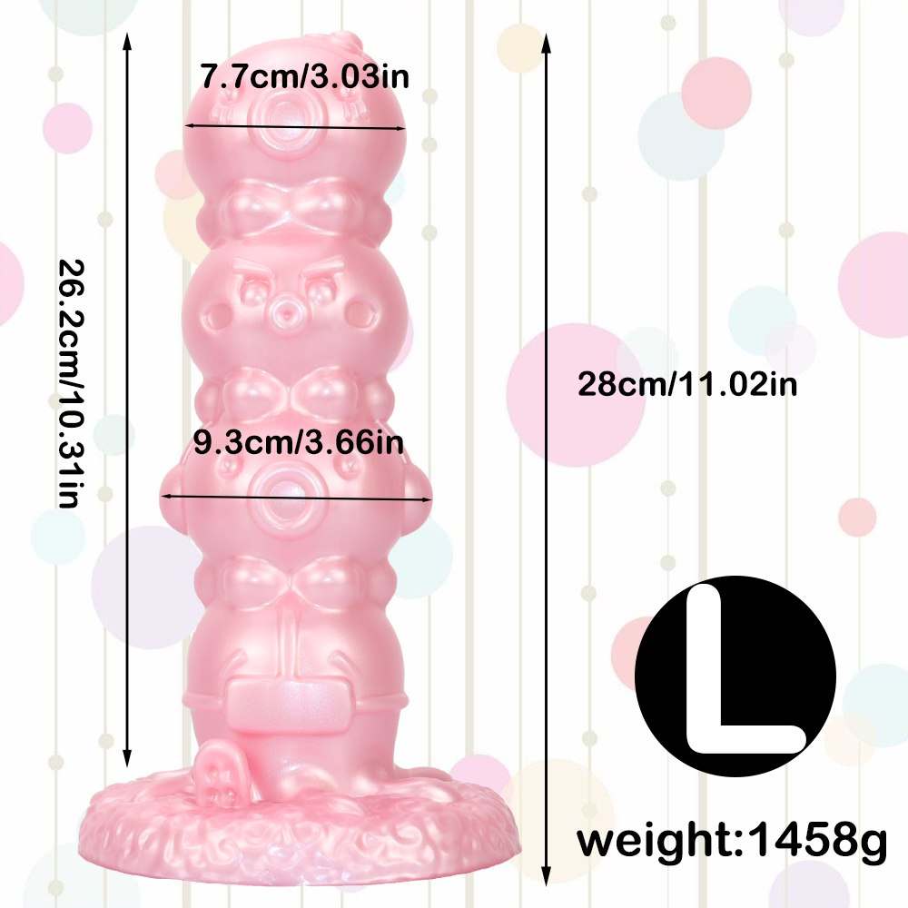11 inch pink silicone cute large butt plug