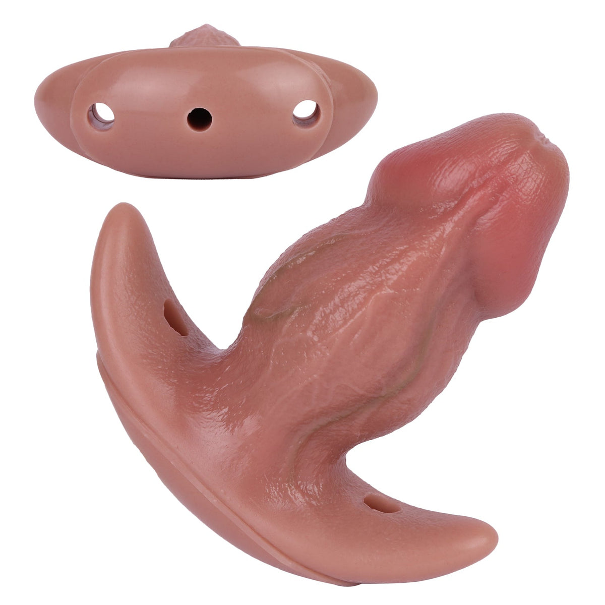 2 inch wide realistic vibrating butt plug