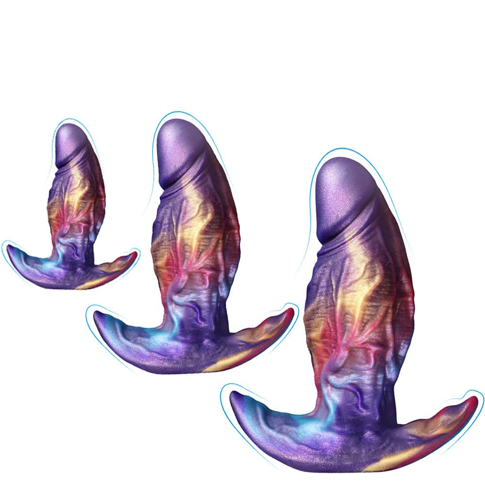 Colorful realistic penis huge butt plug