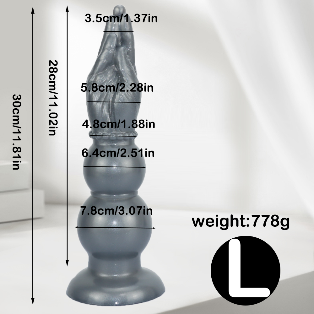 11 inch double knot hand fist butt plug