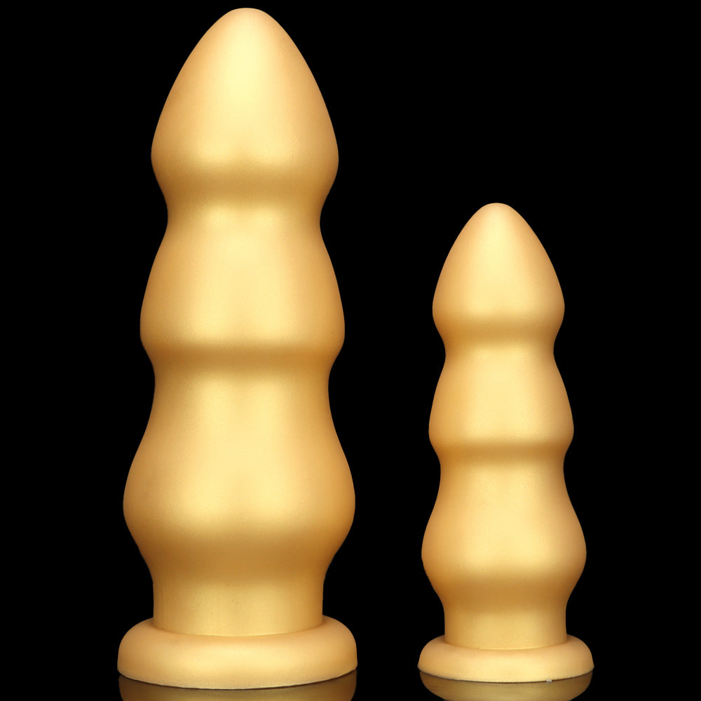 Thick Silicone Gold 3 Inch Diameter Butt Plug