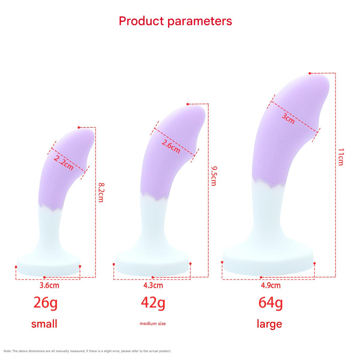 Purple soft silicone beginner jeweled butt plugs