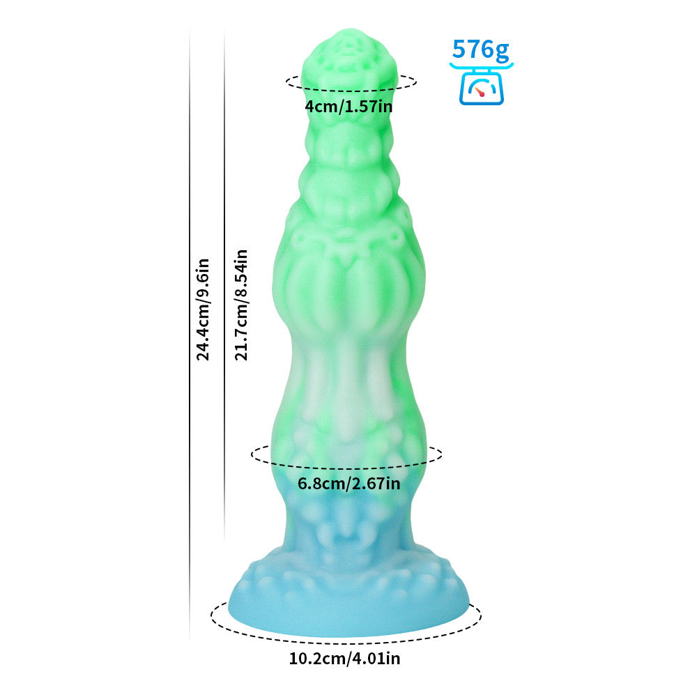 Silicone Fantasy Dragon lights up Huge Butt Plug