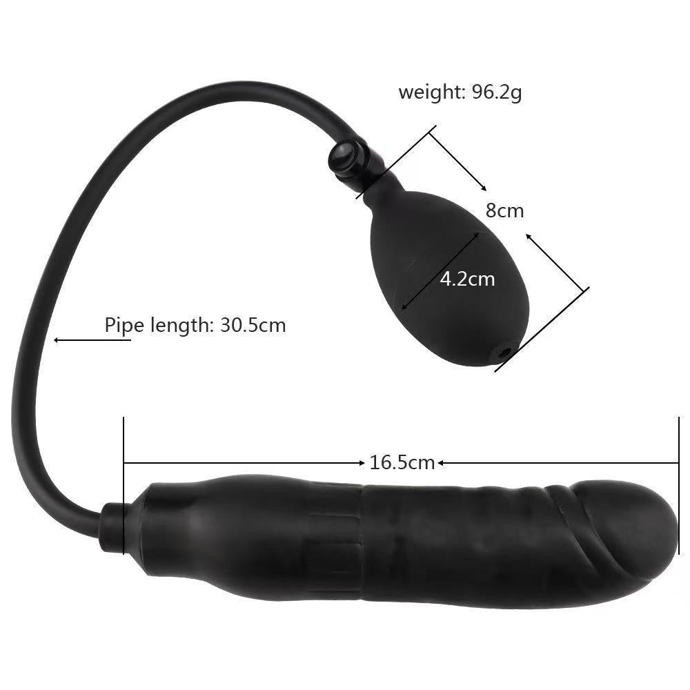 Black Silicone Butt Plug Inflatable Butt Plug
