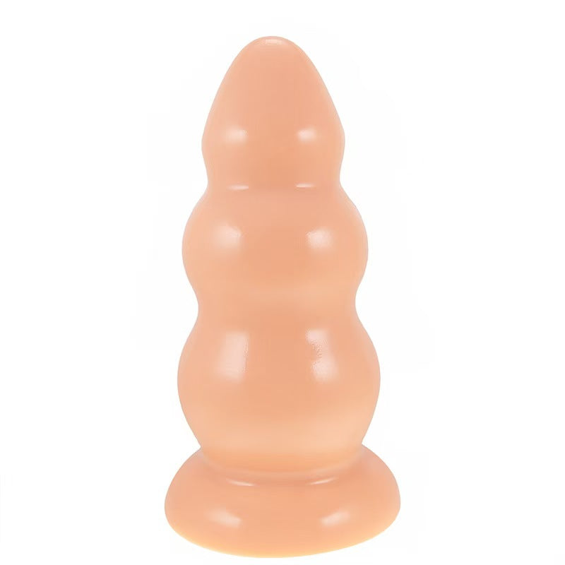 Smooth beaded silicone anal plug