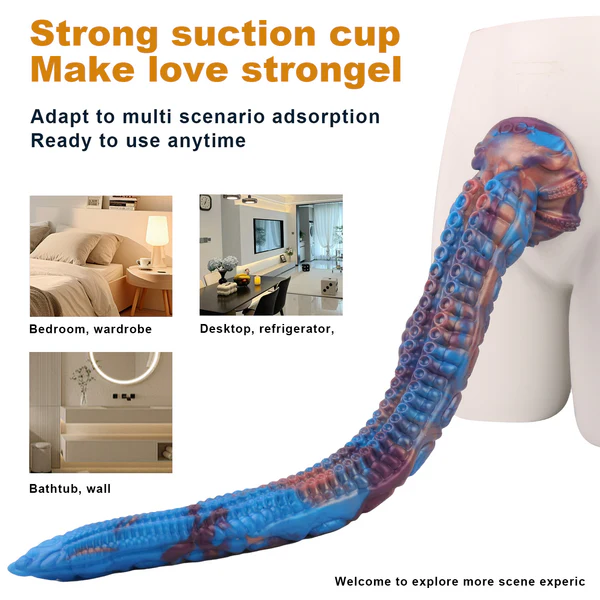Tentacle strap on depth training butt plug