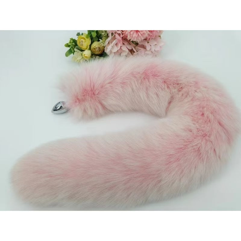 Pink Arctic Fox Tail Butt Plug