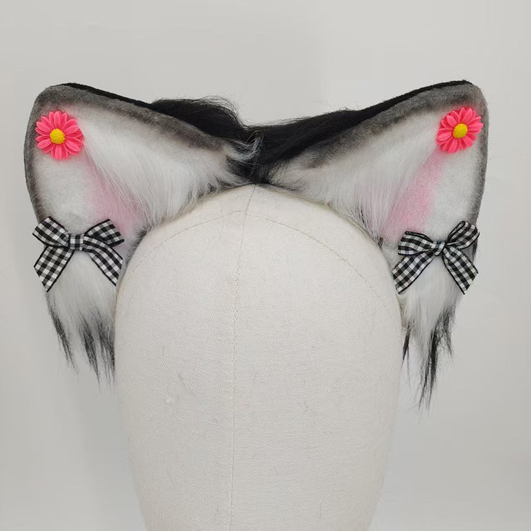 Stainless Steel Grey Fox Tail Butt Plug