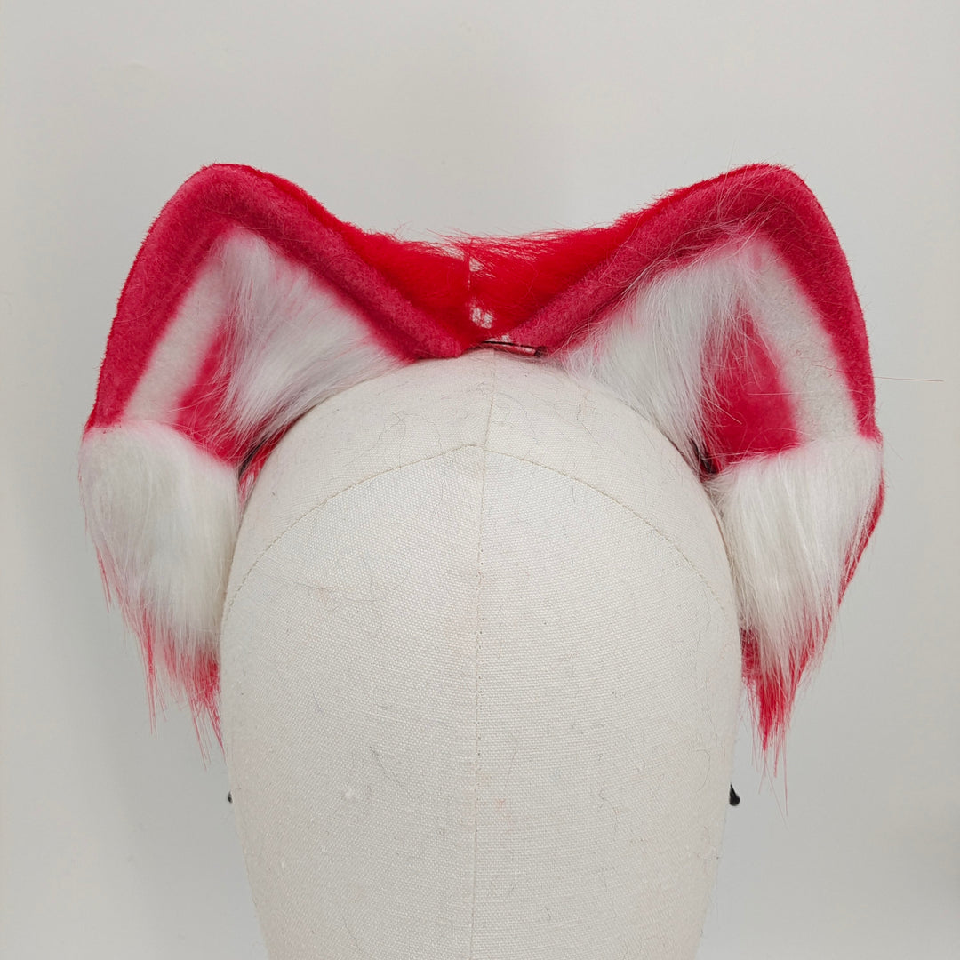 Red Fox Tail Long Furry Metal Butt Plug
