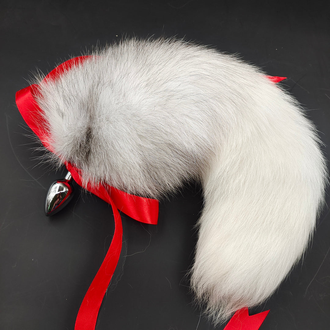 Snow Fox Tail Animal Anal Plug