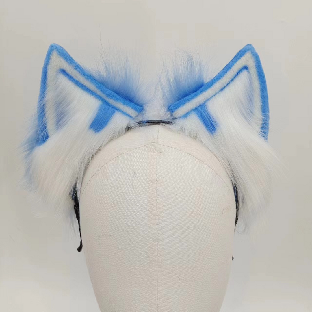 Blue Furry Fox Tail Custom Anal Butt Plug