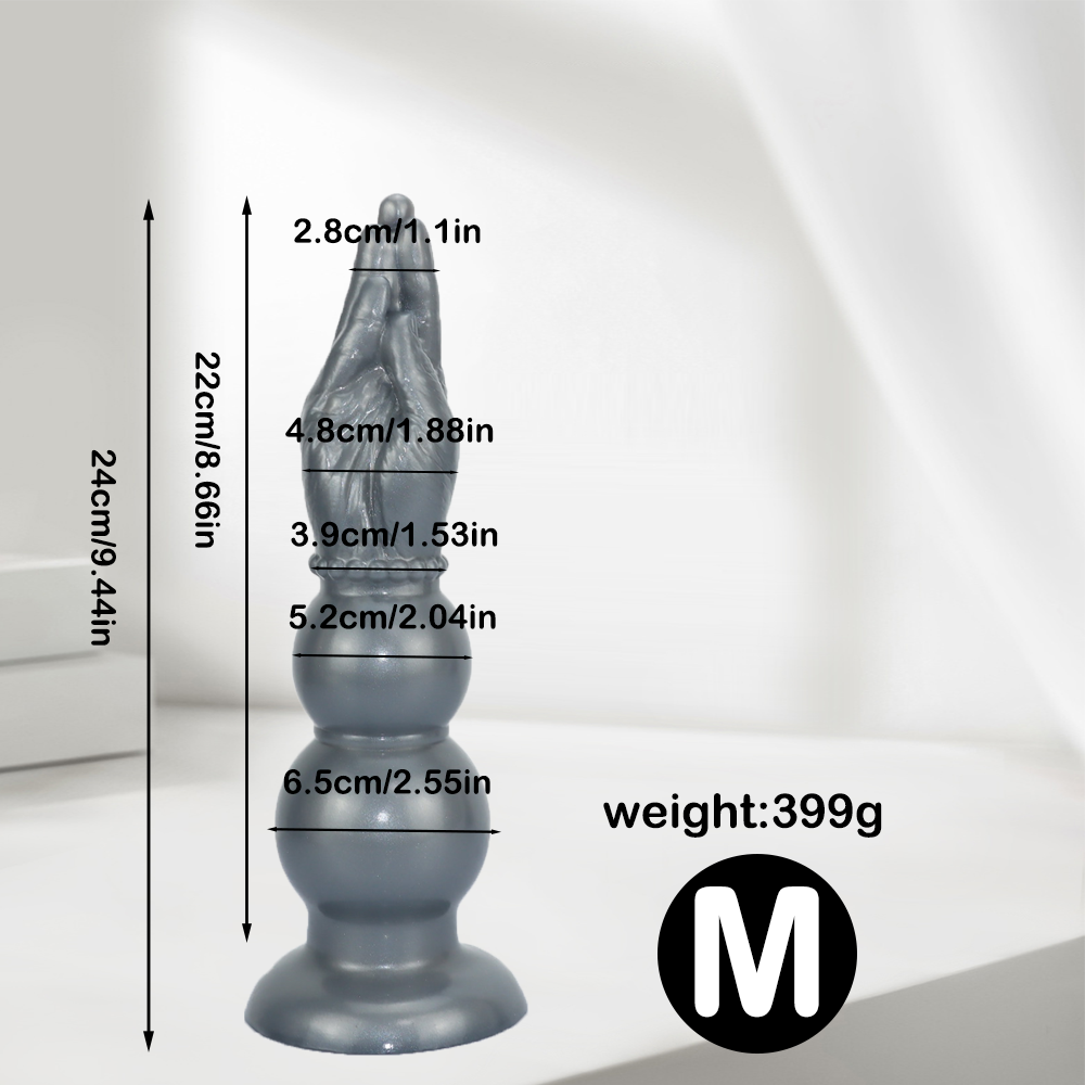 11 inch double knot hand fist butt plug