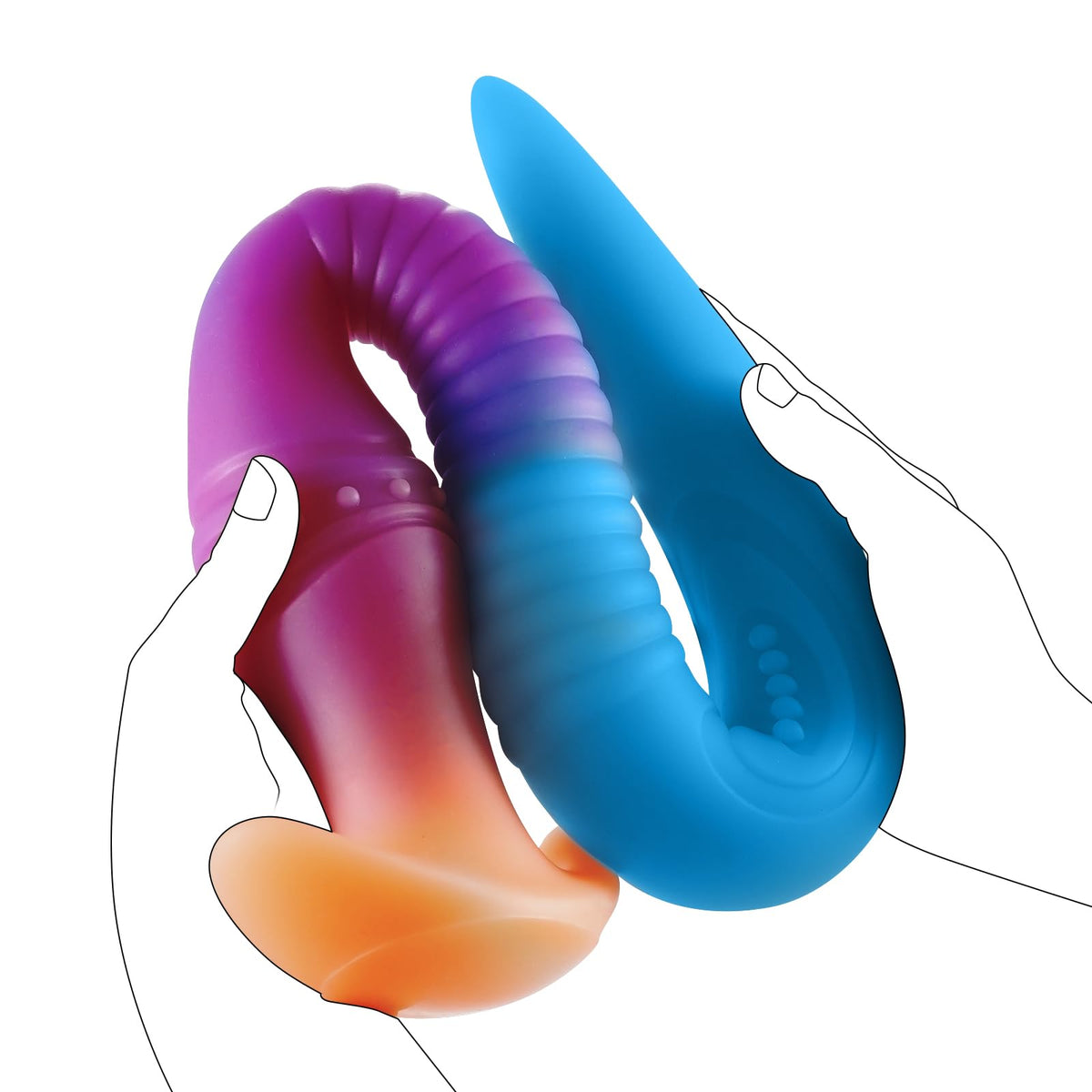 Luminous tentacle extra long huge butt plug