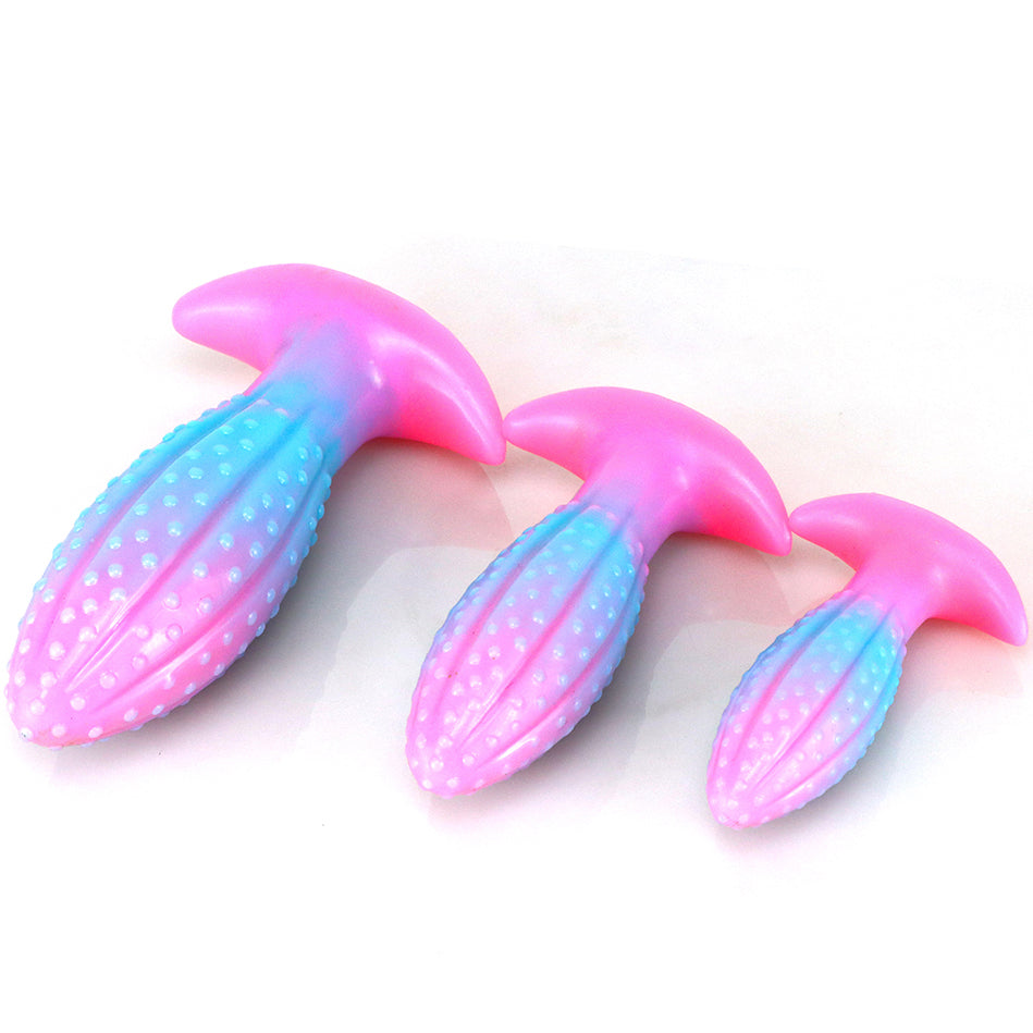 Soft silicone alien butt plug