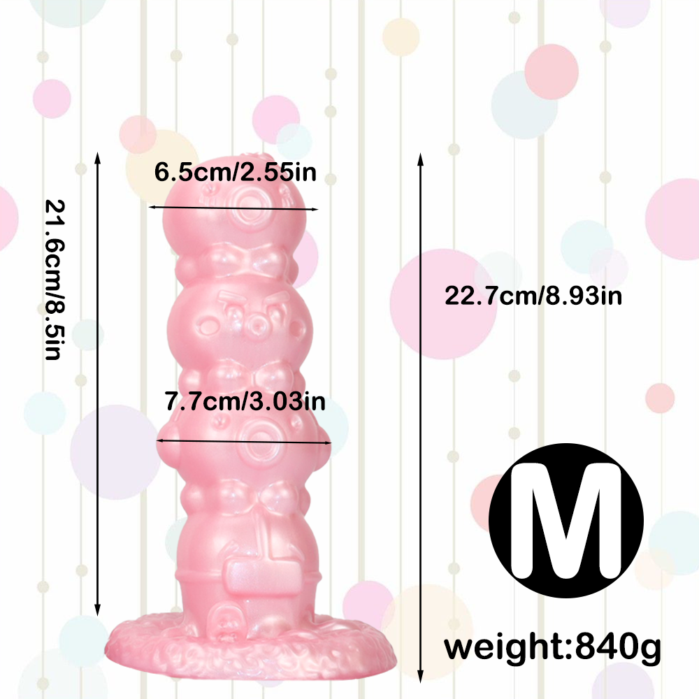 11 inch pink silicone cute large butt plug