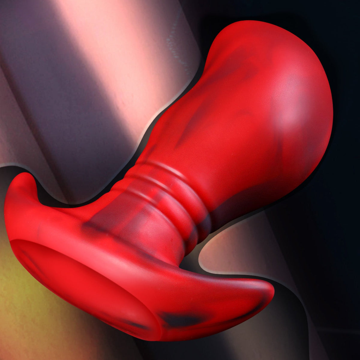 Red silicone ball large butt plug sets