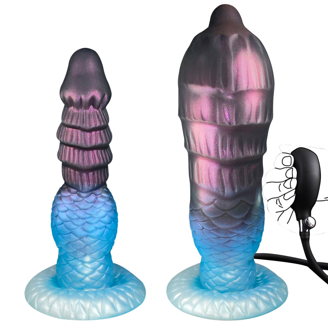 Fish Scale Large Texture Monster Inflatable Butt Plug