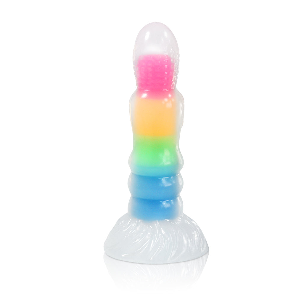7 inch silicone rainbow light up butt plug
