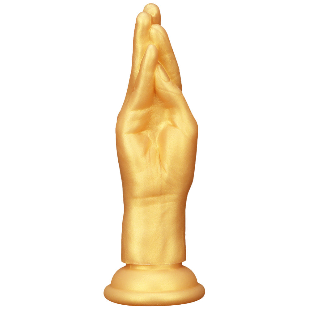 Gold silicone simulation hand fisting butt plug