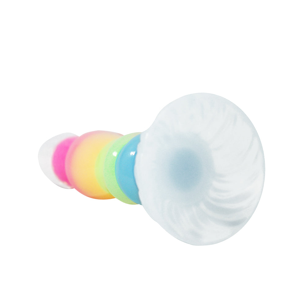 7 Inch Silicone Rainbow Light Up Butt Plug