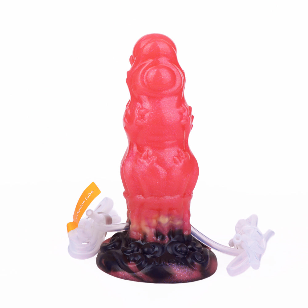 Red dragon cum inflatable butt plug