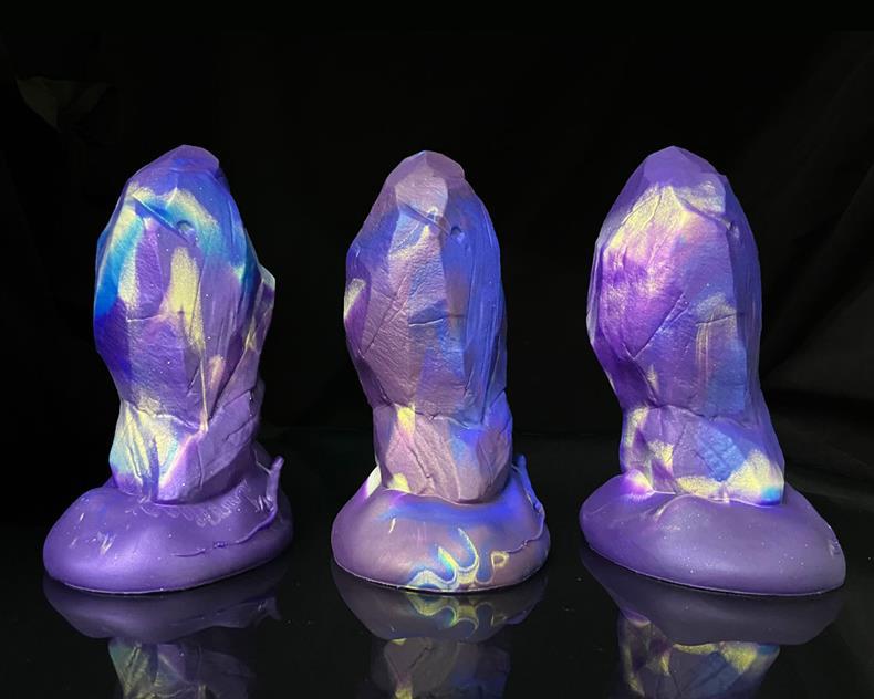 Thick meteorite silicone huge butt plug