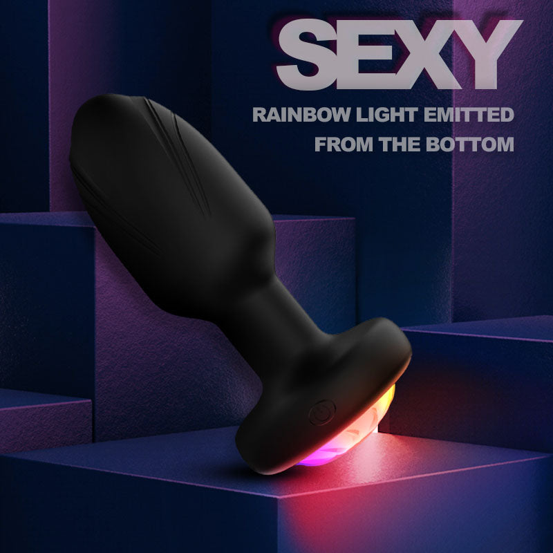 Remote control 360° twisting vibrating butt plug