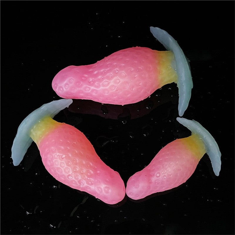 Strawberry butt plug pink silicone boat anchor plug