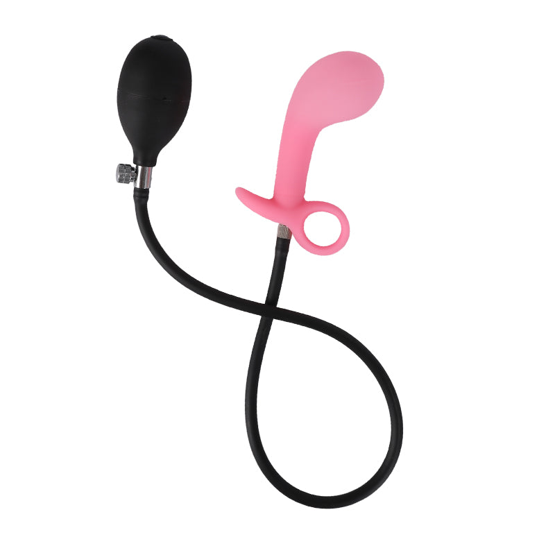 Silicone inflatable stretch light up butt plug