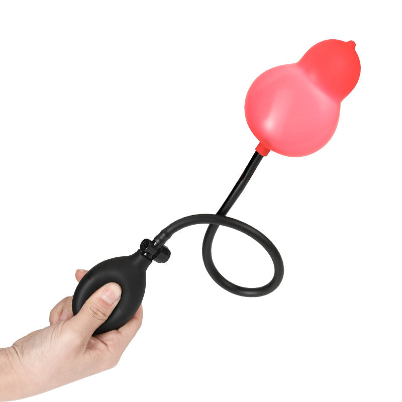 Small red gourd inflatable butt plug