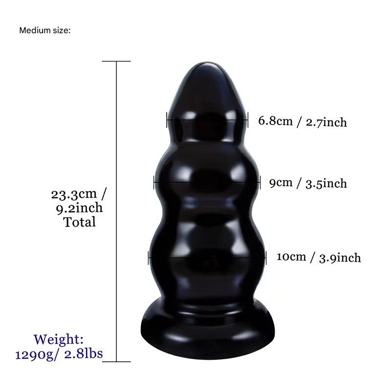Smooth beaded silicone anal plug