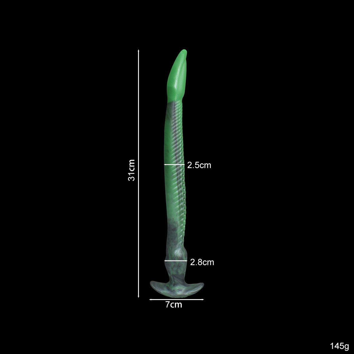 Green extra long eel tentacles anal plug
