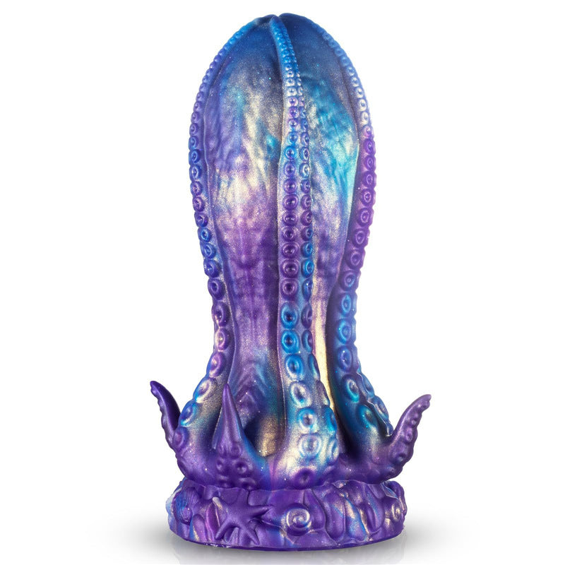 Blue alien tentacle huge butt plug
