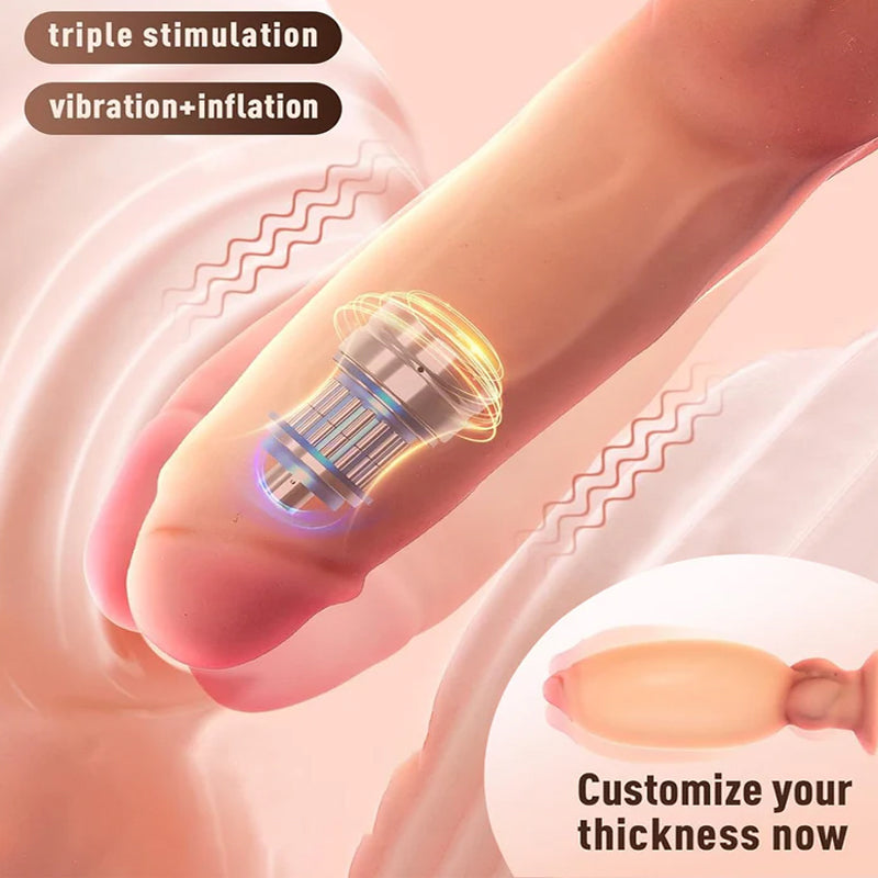 Silicone Inflatable Vibrating Butt Plug