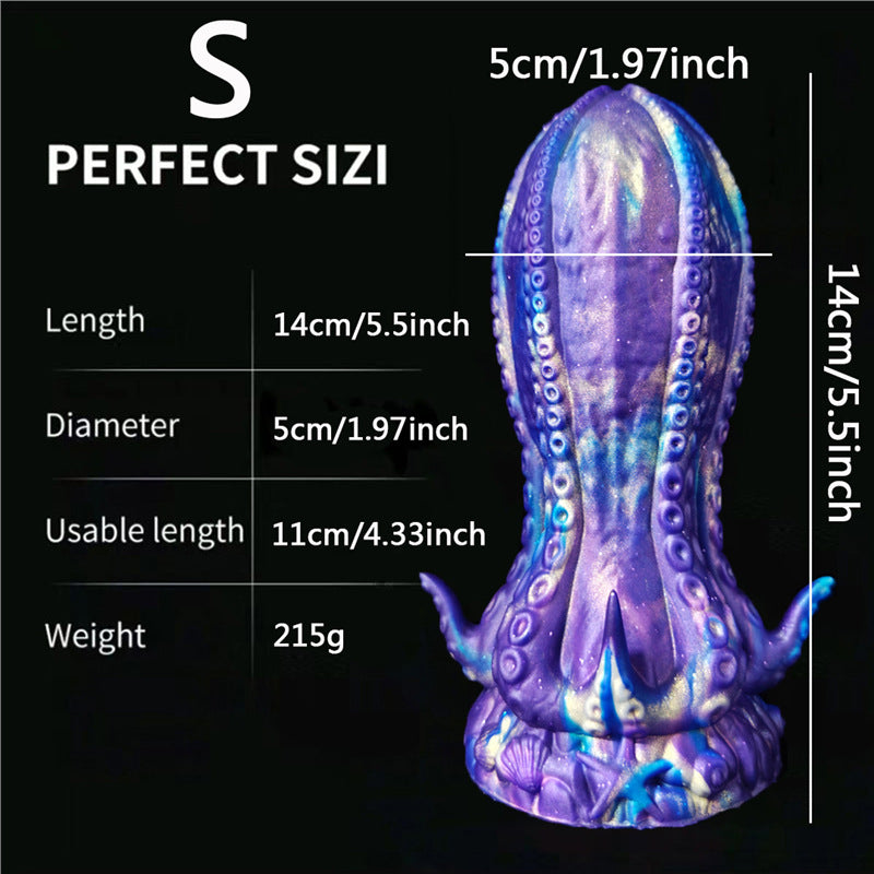Blue alien tentacle huge butt plug