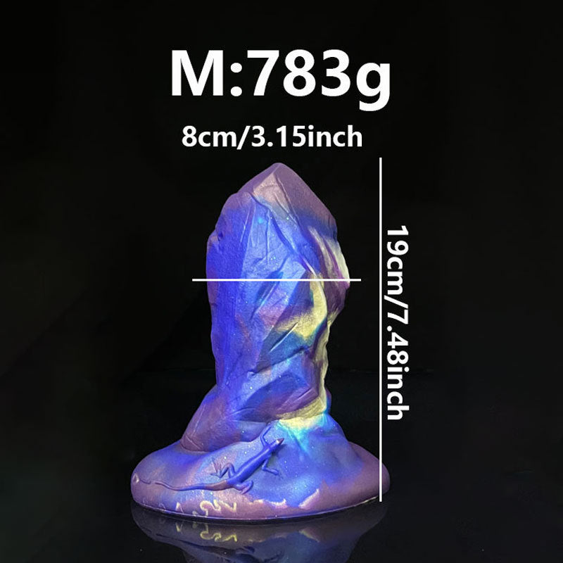 Thick meteorite silicone huge butt plug