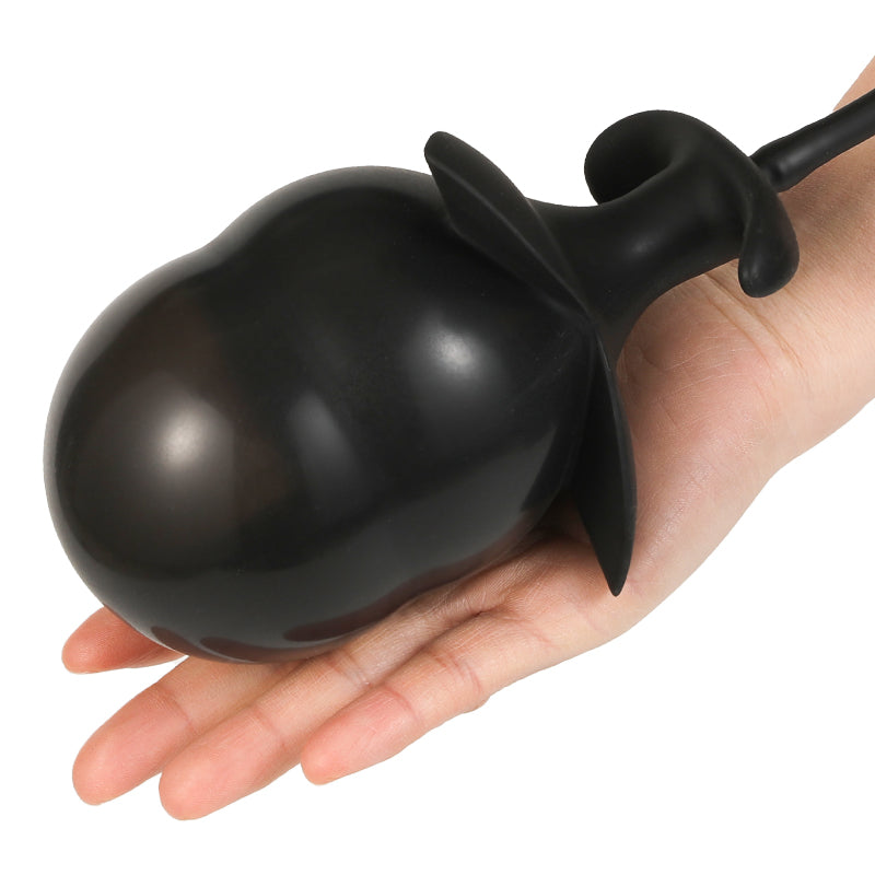 Black petal blossom inflatable butt plug