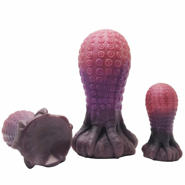 Tentacle suction cup silicone huge butt plug