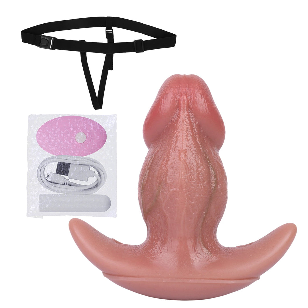 2 Inch Wide Realistic Vibrating Butt Plug