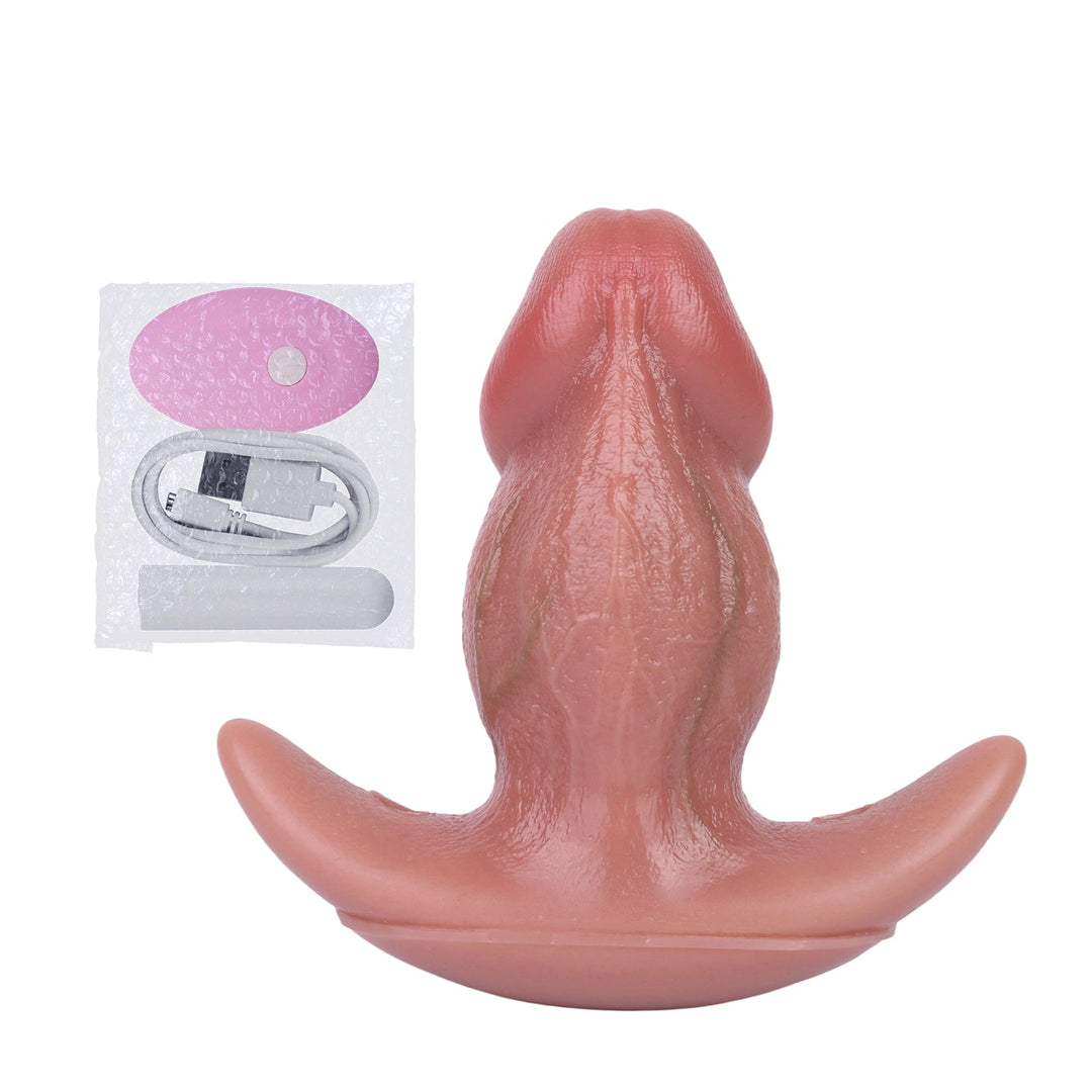 2 Inch Wide Realistic Vibrating Butt Plug