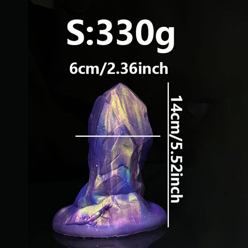 Thick meteorite silicone huge butt plug
