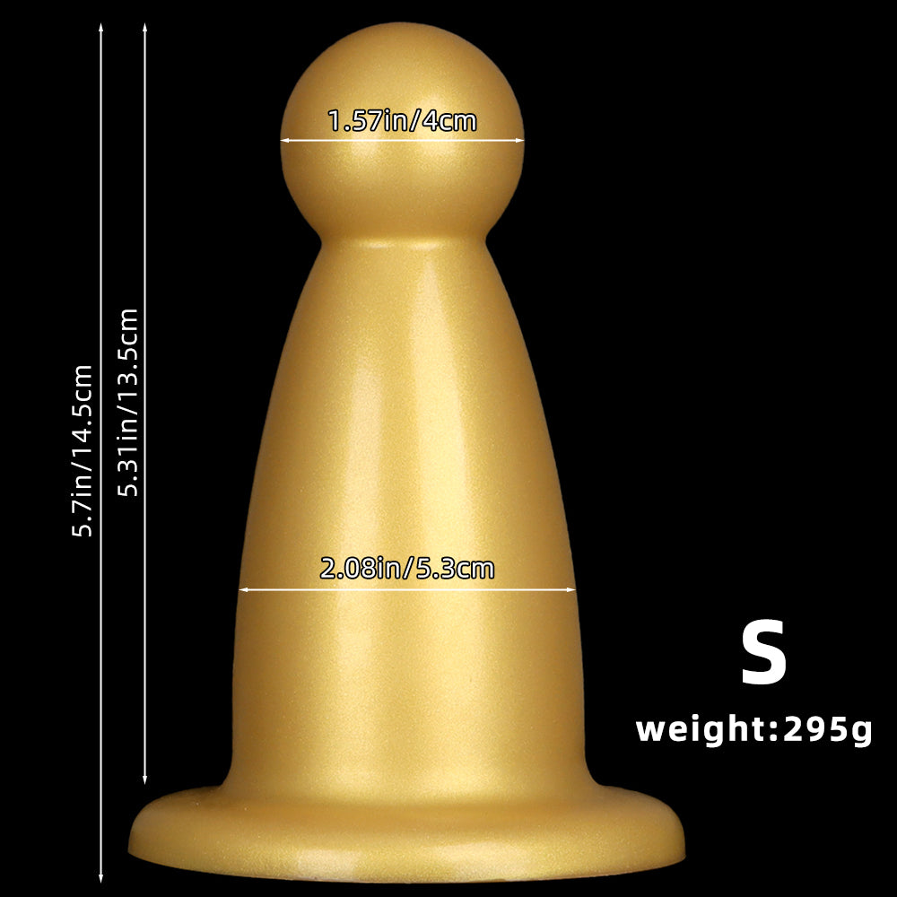 Gold santa hat silicone huge butt plug