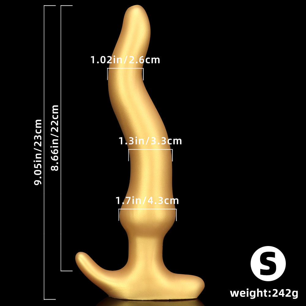 S shaped curved giant butt plug