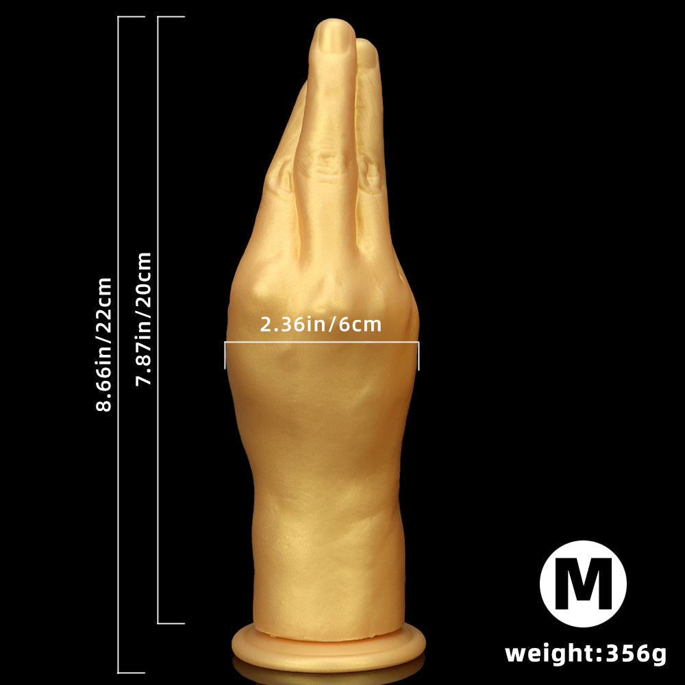 Gold Silicone Simulation Hand Fisting Butt Plug