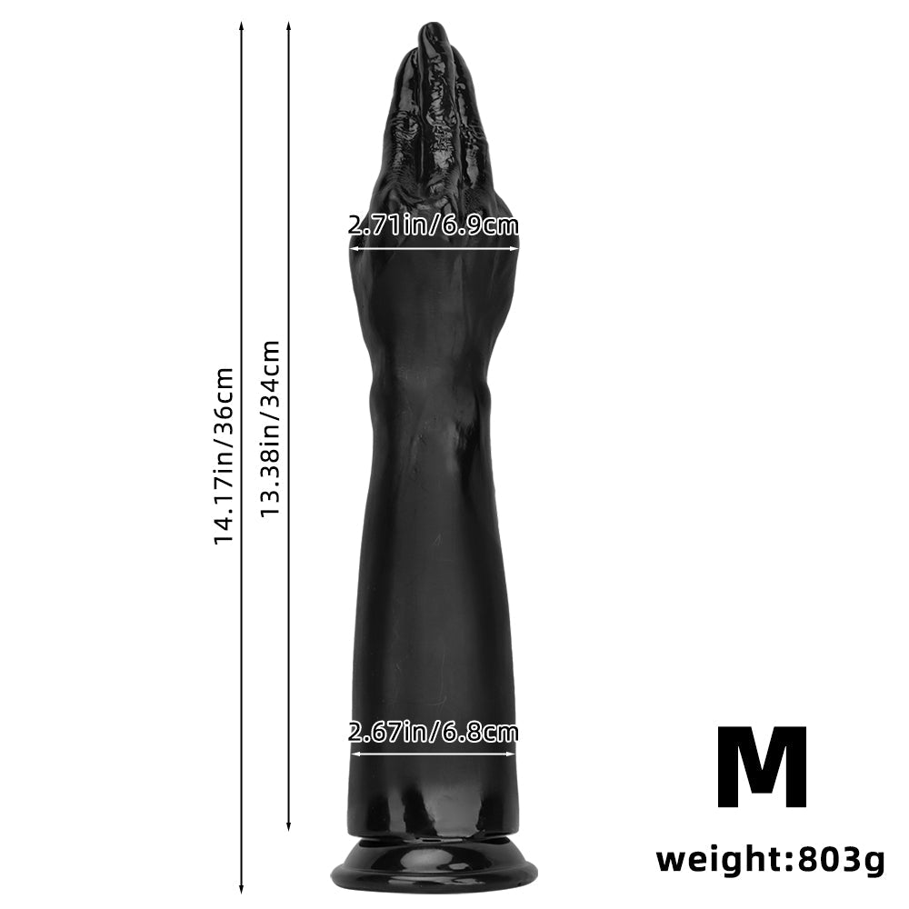 Extra Long Black Hand Fist Butt Plug