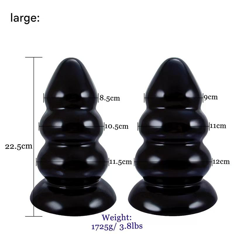 Smooth beaded silicone anal plug
