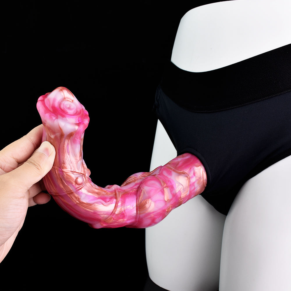 12 Inch Long Vibrating Strap On Horse Dildo