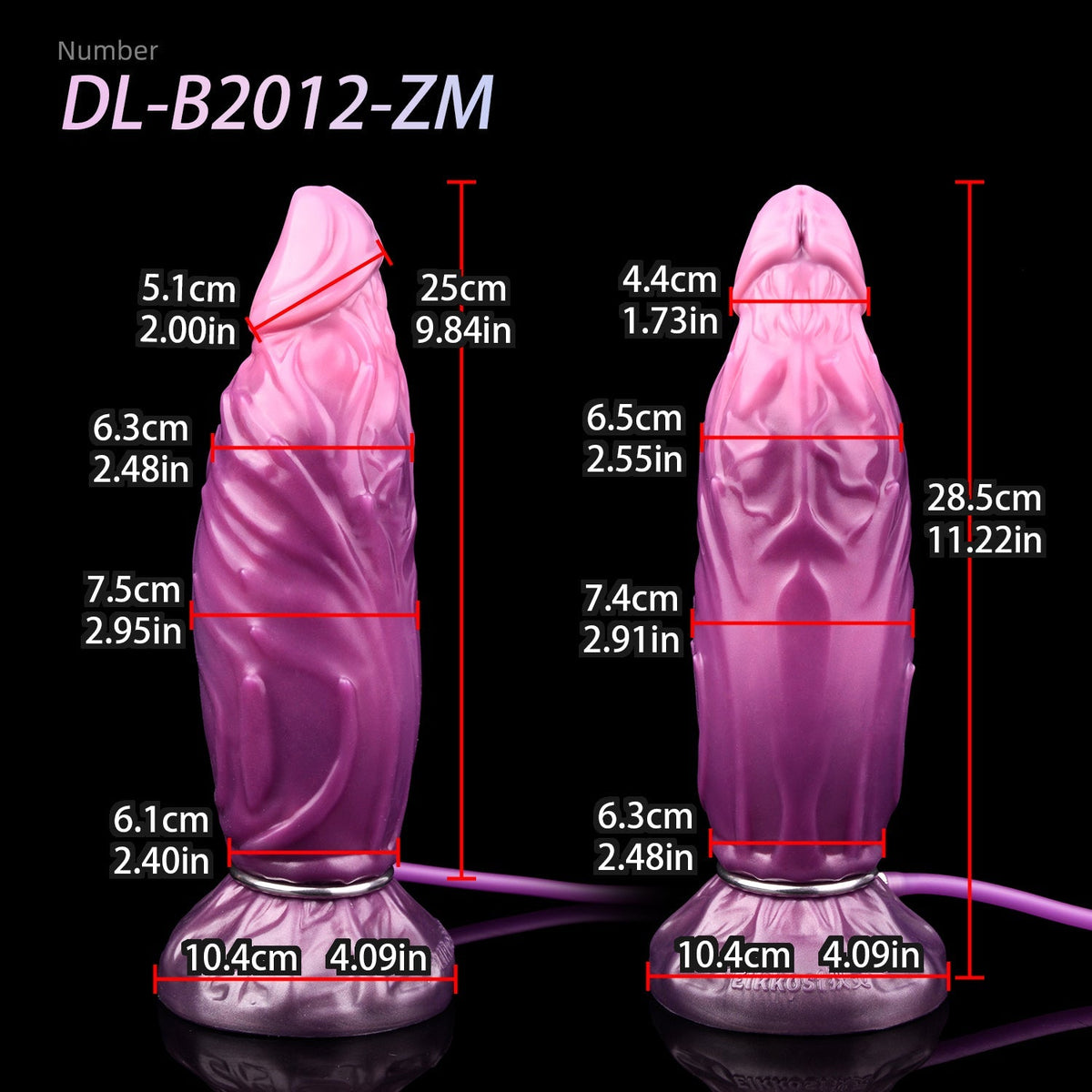 9 inch fantasy elk inflatable butt plug